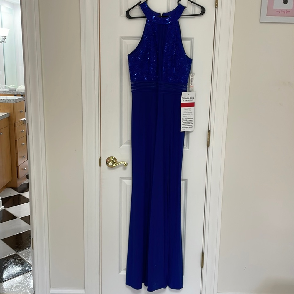 Elegant Blue Sleeveless Dress